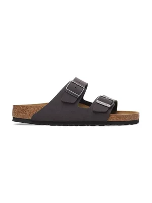 Birkenstock klapki Arizona Birkibuc damskie kolor brązowy 1029162