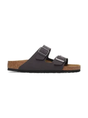 Birkenstock klapki Arizona Birkibuc damskie kolor brązowy 1029162