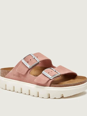 Birkenstock Klapki Arizona Chunky | Birkenstock x Papillio | narrow fit | zamsz różowy