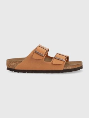 Birkenstock klapki Arizona damskie kolor brązowy 1025046