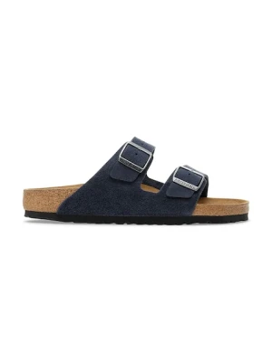 Birkenstock klapki zamszowe Arizona damskie kolor granatowy 1030895