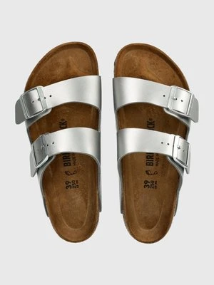 Birkenstock klapki Arizona damskie kolor srebrny 1012282