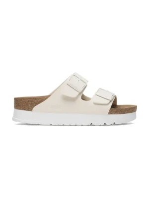 Birkenstock klapki Arizona Flex Platform Birkenstock x Papillio damskie kolor beżowy na platformie 1029127