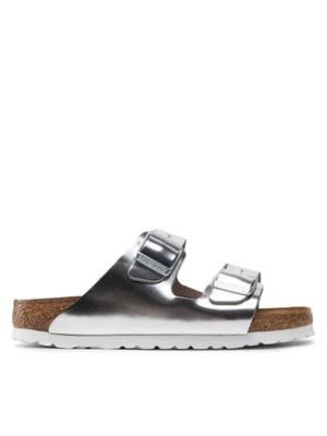 Birkenstock Klapki Arizona Metallic 1005961 Srebrny