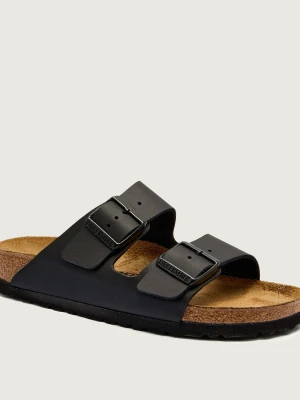 Birkenstock Klapki Arizona | z dodatkiem skóry | narrow fit czarny