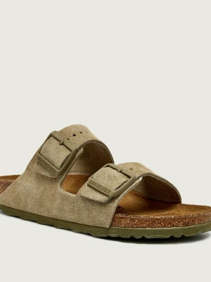 Birkenstock Klapki Arizona Leve | zamsz | narrow fit zielony