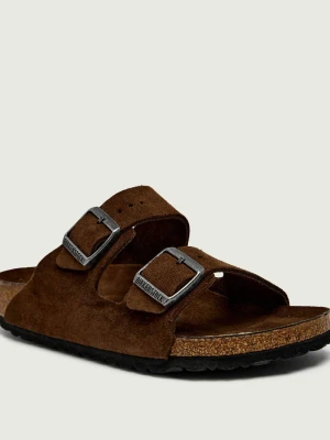 Birkenstock Klapki Arizona SFB LEVE | narrow fit | zamsz brązowy