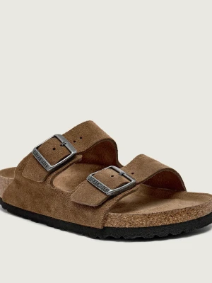 Birkenstock Klapki Arizona SFB LEVE | zamsz | narrow fit brązowy