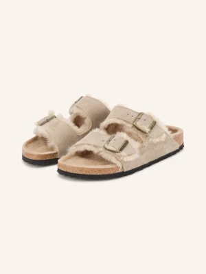 Birkenstock Klapki Arizona Shearling beige
