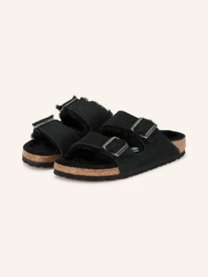 Birkenstock Klapki Arizona Shearling schwarz