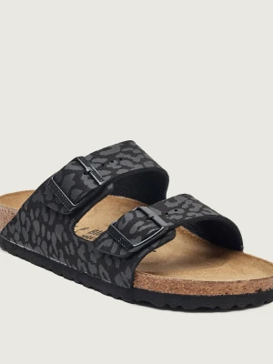 Birkenstock Klapki Arizona SYN Leo| narrow fit | z dodatkiem skóry czarny