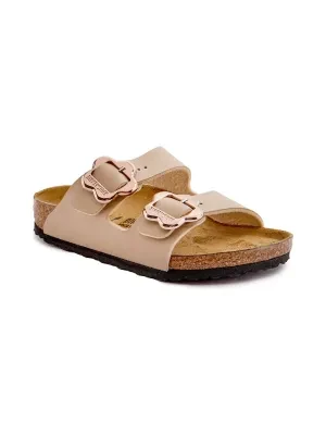 Birkenstock Klapki Arizona | z dodatkiem skóry | narrow fit