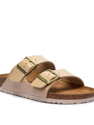 Birkenstock Klapki Arizona | z dodatkiem skóry | narrow fit beżowy