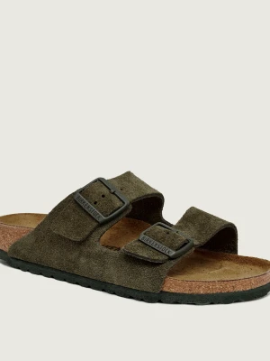 Birkenstock Klapki Arizona | zamsz | narrow fit zielony