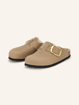 Birkenstock Klapki Boston Big Buckle beige