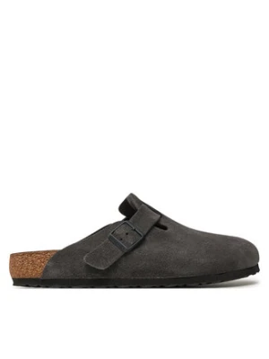 Birkenstock Klapki Boston zamsz 1028602 Szary