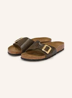 Birkenstock Klapki Catalina Cushion Buckle gruen