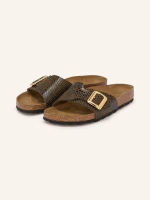 Birkenstock Klapki Catalina Cushion Buckle gruen