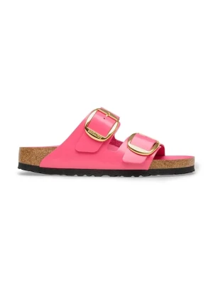 Birkenstock klapki damskie skórzane Arizona Big Buckle różowy
