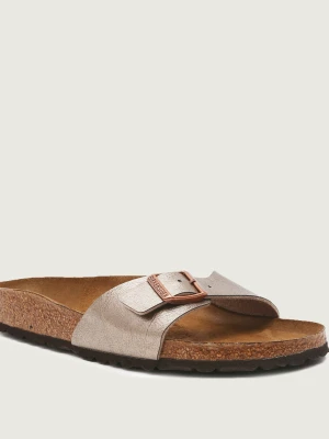 Birkenstock Klapki Madrid BF | z dodatkiem skóry | narrow fit metaliczny