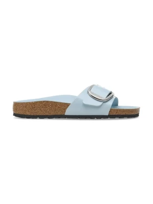 Birkenstock klapki Madrid Big Buckle damskie kolor niebieski 1030364