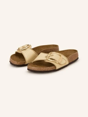 Birkenstock Klapki Madrid Big Buckle Raffia beige