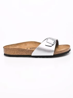 Birkenstock klapki Madrid damskie kolor srebrny