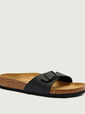Birkenstock Klapki Madrid | z dodatkiem skóry | narrow fit czarny