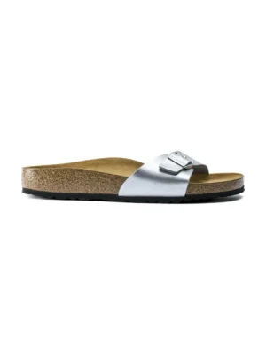Birkenstock klapki Madrit damskie kolor srebrny