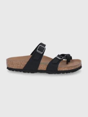 Birkenstock klapki Mayari damskie kolor czarny na płaskim obcasie 1021231