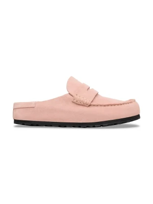 Birkenstock klapki mules damskie nubukowe Naples różowy