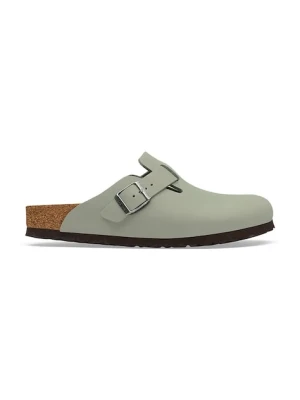 Birkenstock klapki mules skórzane Boston Oiled Leather turkusowy
