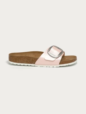 Birkenstock klapki na płaskim obcasie damskie różowy