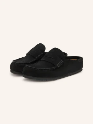 Birkenstock Klapki Naples Wrapped schwarz CZARNY