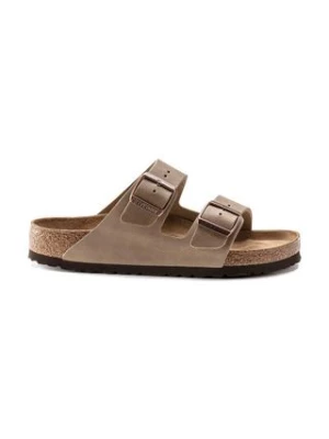 Birkenstock klapki nubukowe Arizona kolor beżowy