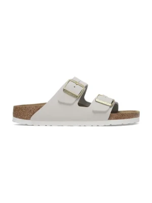 Birkenstock klapki nubukowe Arizona kolor biały 1029475