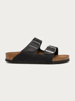 Birkenstock klapki nubukowe Arizona kolor czarny 552113