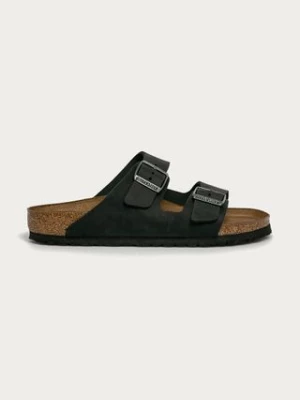 Birkenstock klapki nubukowe Arizona kolor czarny