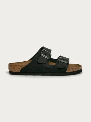 Birkenstock klapki nubukowe Arizona kolor czarny