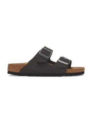 Birkenstock klapki nubukowe Arizona SFB kolor czarny 1019011