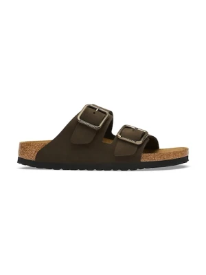 Birkenstock klapki nubukowe Arizona Wire Buckle Nubuck Leather brązowy