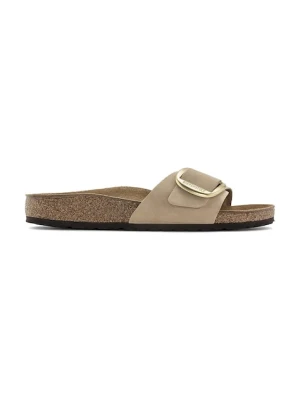 Birkenstock klapki nubukowe Madrid Big Buckle