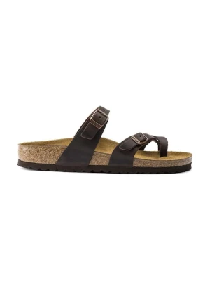 Birkenstock klapki nubukowe Mayari brązowy