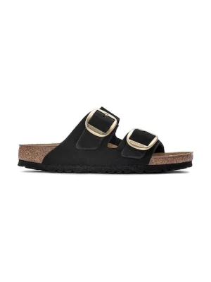 Birkenstock klapki nubukowej ARIZONA BIG BUCKLE czarny