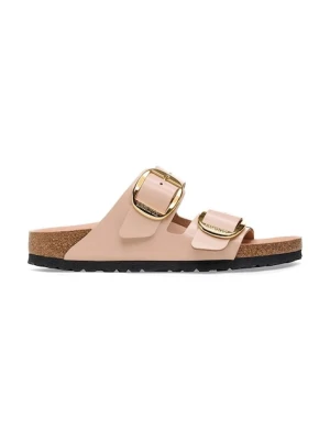 Birkenstock klapki skórzane Arizona BB damskie kolor beżowy 1026553