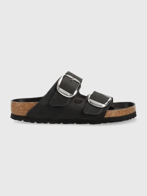 Birkenstock klapki skórzane ARIZONA BIG BUCKLE czarny