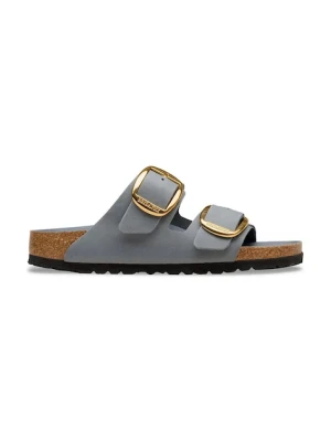 Birkenstock klapki damskie skórzane Arizona Big Buckle szary
