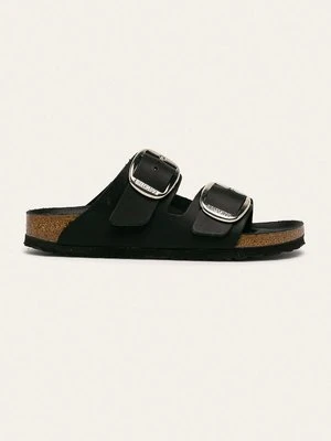 Birkenstock klapki skórzane Arizona Big Buckle damskie kolor czarny 1011075