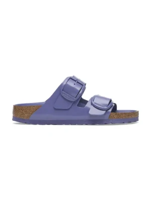 Birkenstock klapki skórzane Arizona Big Buckle damskie kolor fioletowy 1029368