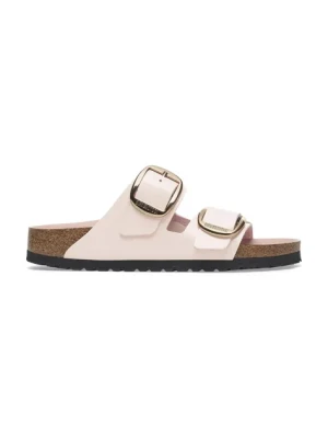 Birkenstock klapki skórzane Arizona Big Buckle damskie kolor różowy 1029352